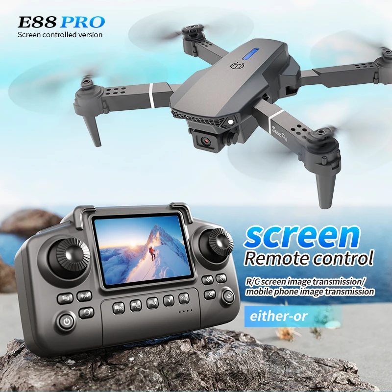 Drone E88 Rc Quadcopter - Drone E88 PRO avec écran, caméra